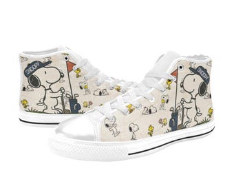 Snoopy Sneakers Custom Canvas Shoes High Top And Low Top