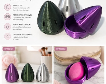 Beauty Blender Travel Case | Ventilated Makeup Sponge Protector Holder