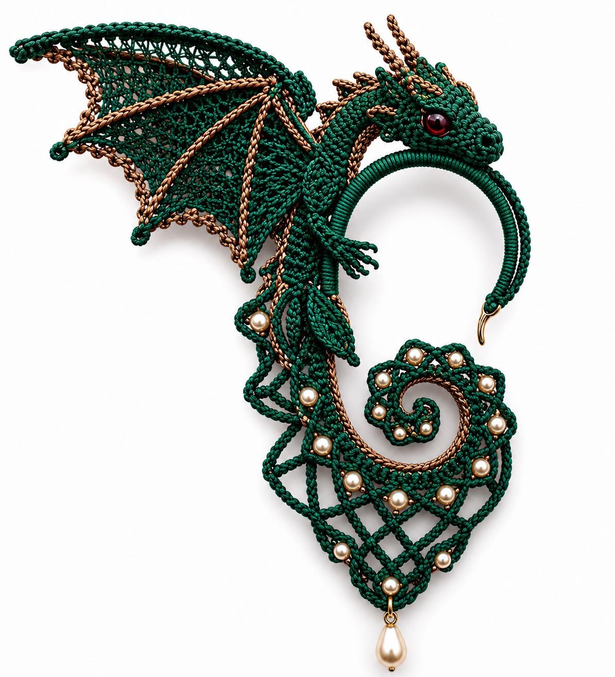 39 Dragon Crochet Patterns: Unleash Your Creativity with These Unique Designs 2 Dragon Ear Wrap Crochet