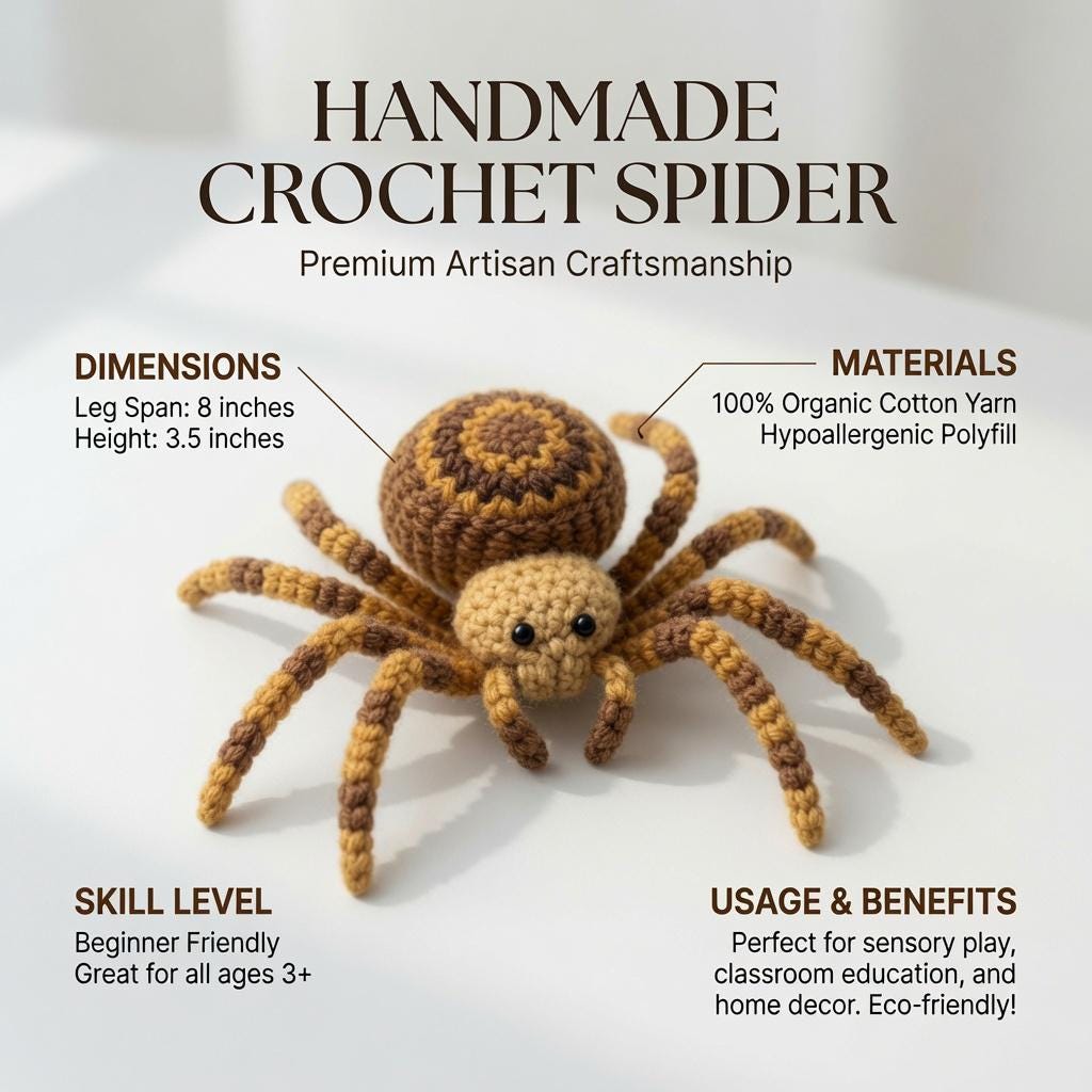 32 Spider Crochet Patterns for Cute, Creepy, and Giftable Makes 12 Crochet Spider Garden Spider Amigurumi
