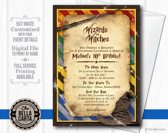 Witches & Wizards Printable Invitation