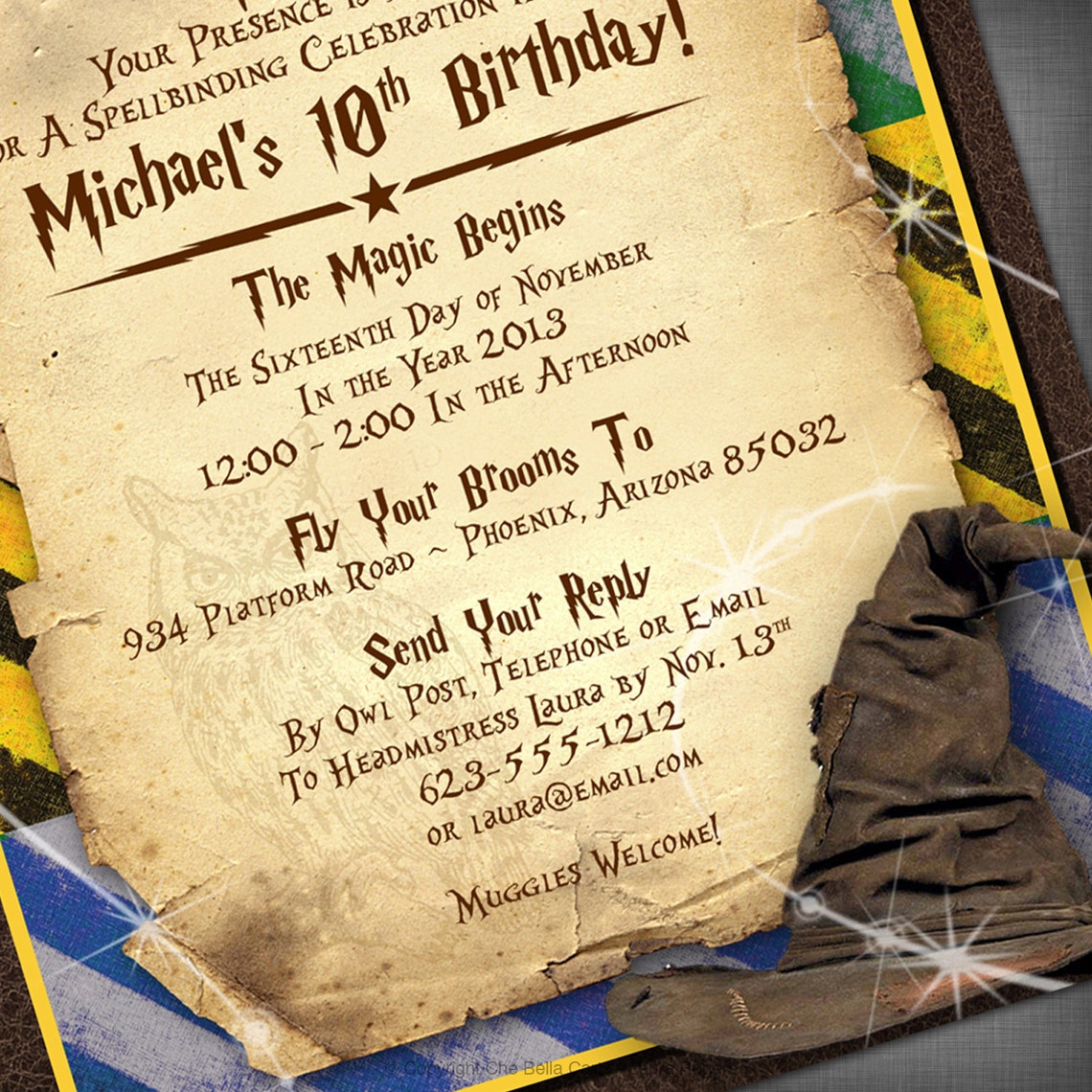 Witches Wizards Printable Invitation Etsy