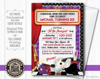 Magic Themed Customized Printable Invitation