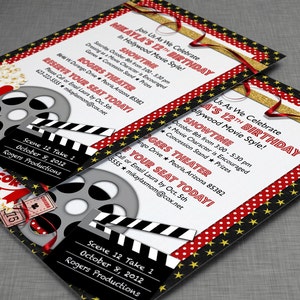 Movie Party Customized Printable Invitation image 4