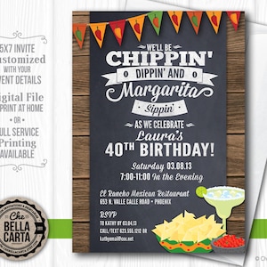 Fiesta Margarita Invitation FULL SERVICE SETUP - Birthday, Fundraiser, Group Event, etc.