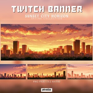 Orange twitch stream banner solnedgång twitch banner skyline stream banner orange tapet solnedgång skrivbordsunderlägg sky twitch