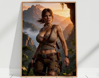 Tomb Raider Poster | Lara Croft — The adventure begins | Cinematic Wall Art Print