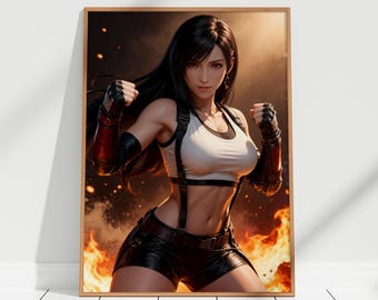 Final Fantasy Poster | Tifa Lockhart — The Language of Fists | Cinematic Wall Art Print