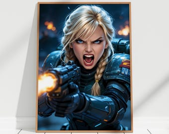 Frozen Movie Poster | Elsa — Frost Fury | Cinematic Wall Art Print