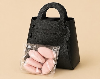 Black TPU Favor Bag, Elegant Favor Bag, Wedding Confetti Holder, Event Gift Box
