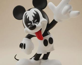 Mickey Mouse Kiss Statue 23 cm, Rock Style Cartoon Figure, Pop Art Decoration, Gift for Collectors