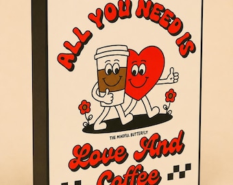 Caja de luz con la frase "Todo lo que necesitas es amor y café", impresa en 3D, letrero luminoso LED decorativo para café, lámpara de cocina romántica.