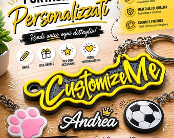 Personalized keychain service with name or logo, custom keychain design, personalized handmade gift, customized gadget
