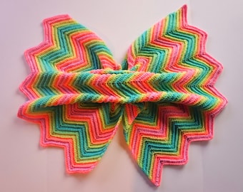 Chevron Rainbow Baby Blanket