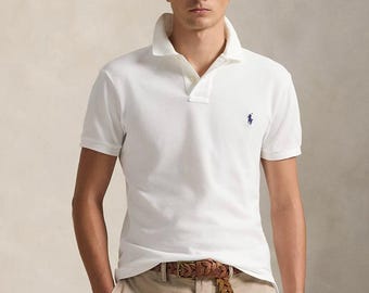 Polo Ralph Lauren Herren Slim Fit Mesh Poloshirt Baumwolle Strick