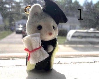 Graduation Claico Critter Baby keychain(includes diploma!)
