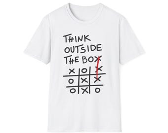 Think Outside the Box T-Shirt | Tic Tac Toe Graphic