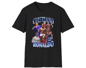 Cristiano Ronaldo Collage T-Shirt | Soccer Player Photo Graphic