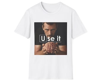 Use It brain hands T-Shirt | Meme medical humor, doctor holding brain design