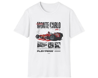 Monte Carlo F1 Racing Car T-Shirt | Vintage Formula One Graphic