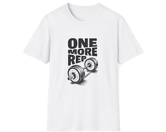 One More Rep T-Shirt | Weightlifting Barbell Fitness Tee