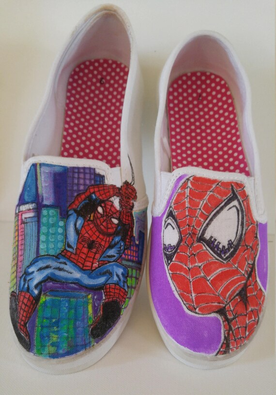 spider man slip on vans