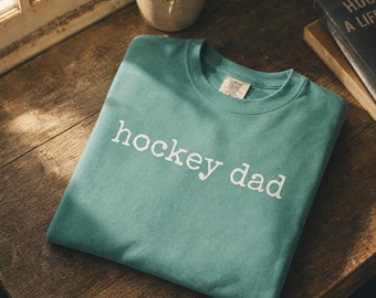 Comfort Colors® Hockey Dad Shirt, Funny Sports Tee, Cute Dad Graphic Shirt, Men's Tee, Oversized Tee, Dad Gift
