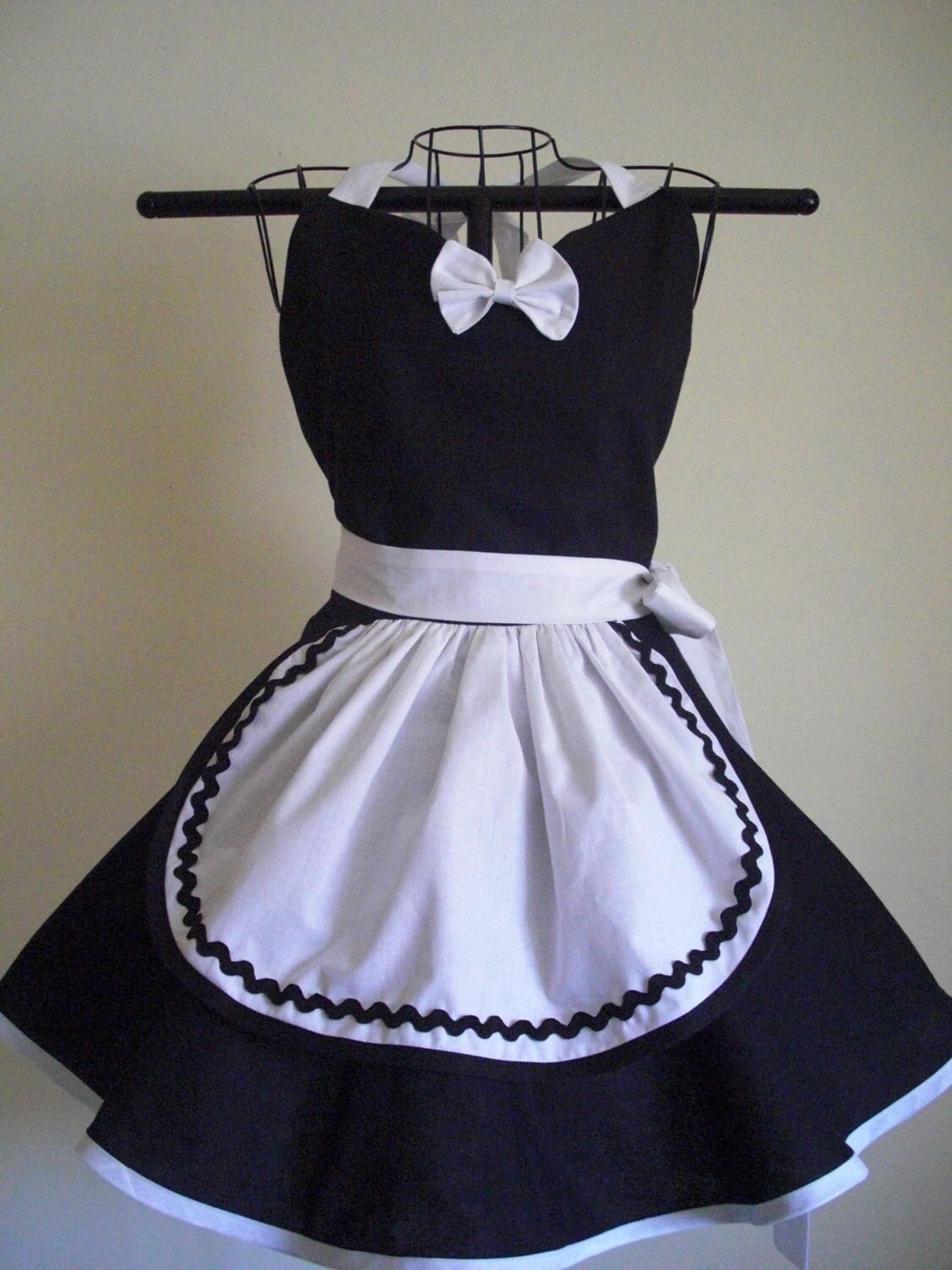 French Maid Picot Apron Dress w. Headband main image 1