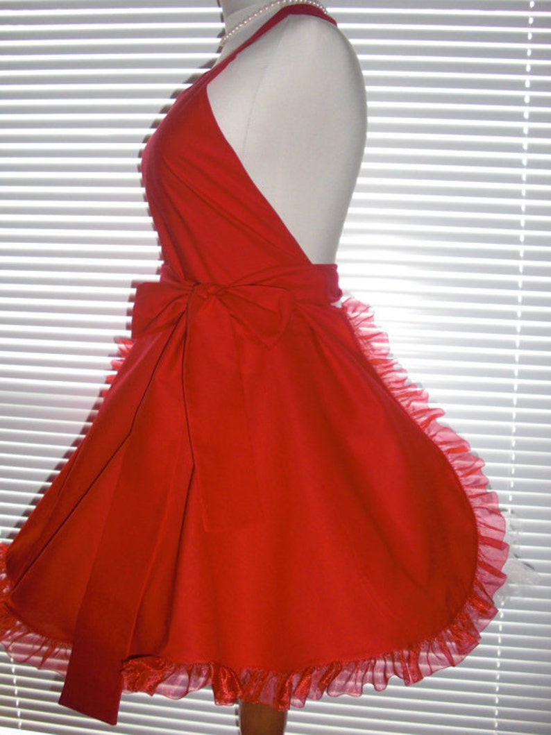 PLUS SIZE Red on Red Apron Circular Skirt Full Figure