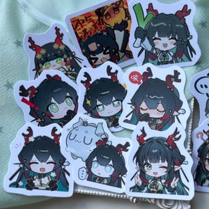 Zhuang Fangyi Sticker Pack - Arknights Endfield 60 Unique Decals - Anime Fan Gift