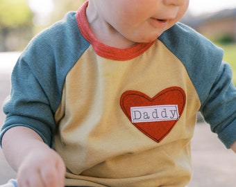 Toddler Fathers Day Shirt | I Heart Daddy | Fathers Day Shirt for Kids | I love my daddy shirt | Retro Kids Shirt | Fathers Day Gift