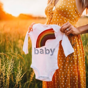 RTS Rainbow Baby Announcement | Rainbow Baby Gift | New Baby Gift | Awareness Shirt | Rainbow Baby Outfit | Gender Neutral Baby gift