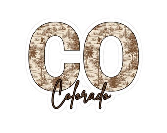 Colorado CO Sticker | Vintage Toile State Decal