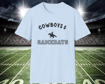 Cowboys & Gamedays T-Shirt | Rodeo Bucking Horse Football Fan Shirt