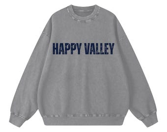 Bluza z nadrukiem Happy Valley Gameday | Bluza z nadrukiem w stylu western | Bluza z okrągłym dekoltem w stylu vintage, oversize