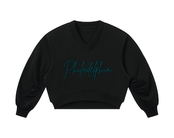 Bluza Philadelphia Game Day | Bluza z dekoltem w serek w stylu western | Krótki kowbojski okrągły dekolt