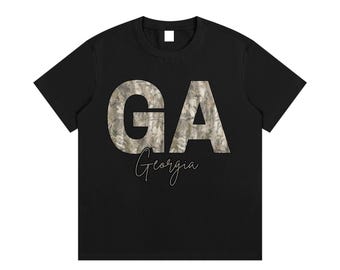 Georgia | Nadruk kamuflażowy | Koszulka z bawełny Essential