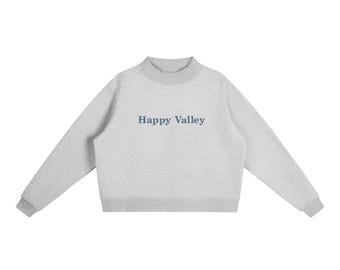 Happy Valley | Gameday | Embroidered Essential Fleece Mock-Neck Crew Sweatshirt