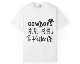 Cowboys Cold Beer & Kickoff T-shirt | Football Tailgate Tee