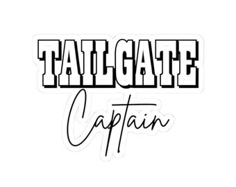 Tailgate Captain Kiss-Cut Sticker | Tailgating Decal, Laptop Sticker