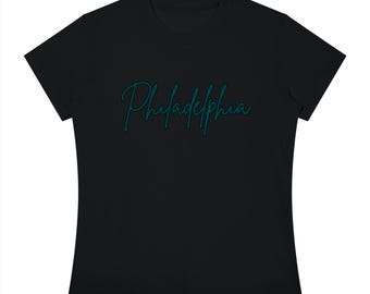 Koszulka Philadelphia Gameday Baby Tee | Koszulka Western Baby Tee | Dopasowana koszulka z nadrukiem w stylu country cowgirl