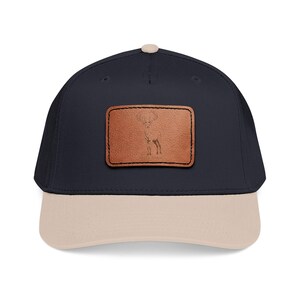 Sunday Rodeo Deer Silhouette Leather Patch Baseball Cap | Rectangular Patch