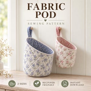 Bubble Pods Sewing Pattern | Beginner Fabric Storage Pod | A4 US Letter Instant Download