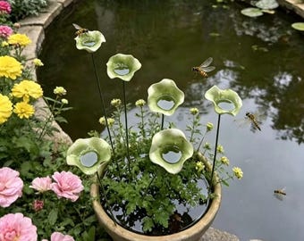 Set di 3 abbeveratoi per api e farfalle, tazze per bere a forma di insetto, elegante scultura da giardino, decorazione pratica per il giardino, regalo di Natale per lei