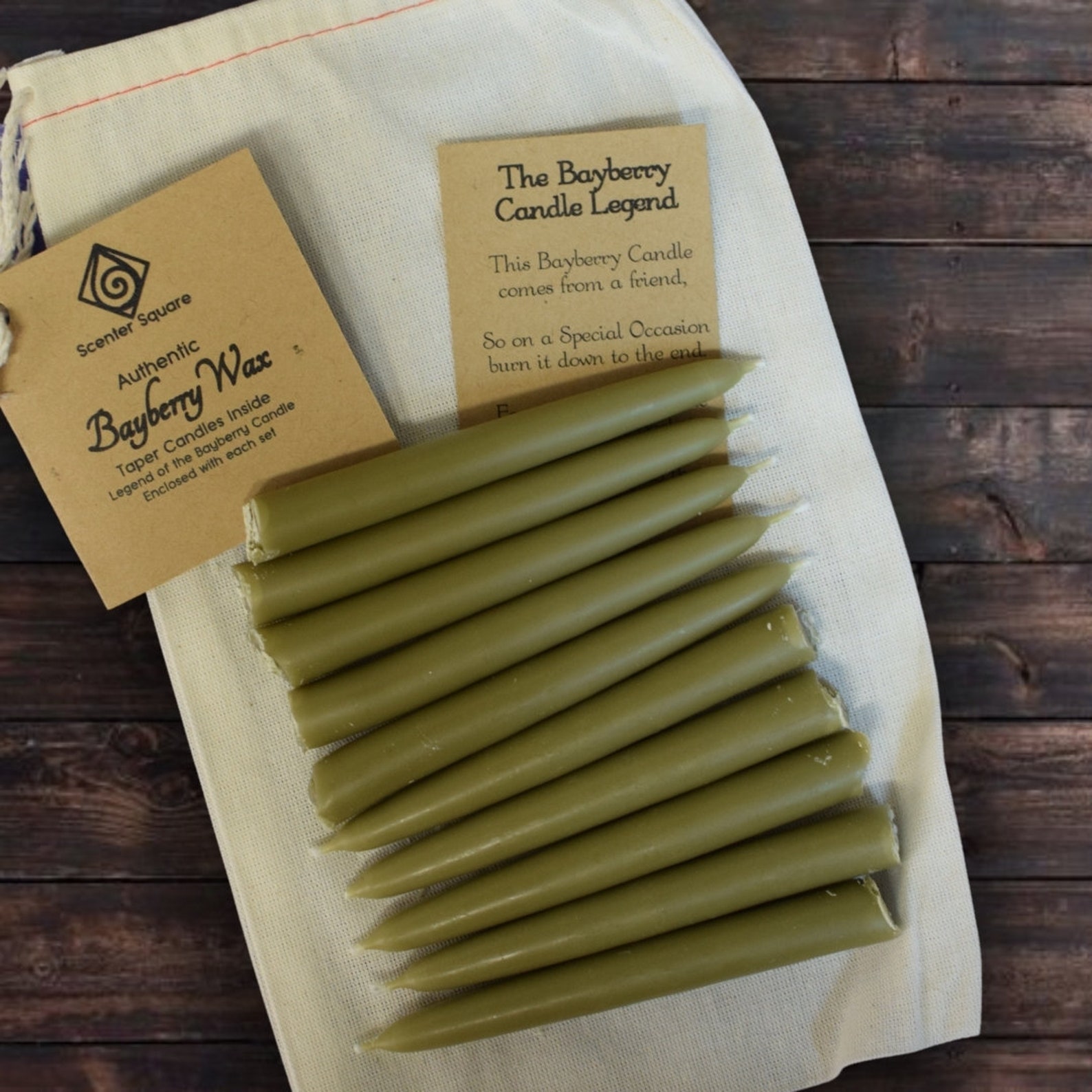 10 Bayberry Mini Tapers Favors Gift Spell Candles Ritual Etsy