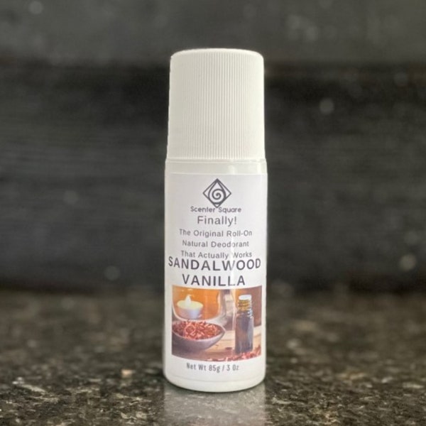 Roll-On Finally! Sandalwood and Vanilla Scent - The Original Natural Deodorant That Actually Works