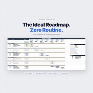 Automated Google Sheets Product Roadmap Template | Sprint-Ready, Color-Coded, No Manual Formatting | Apps Script