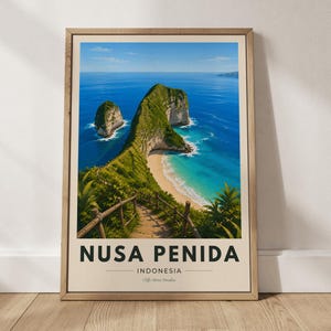 Nusa Penida Indonesien Väggkonst | Kelingking Beach affisch