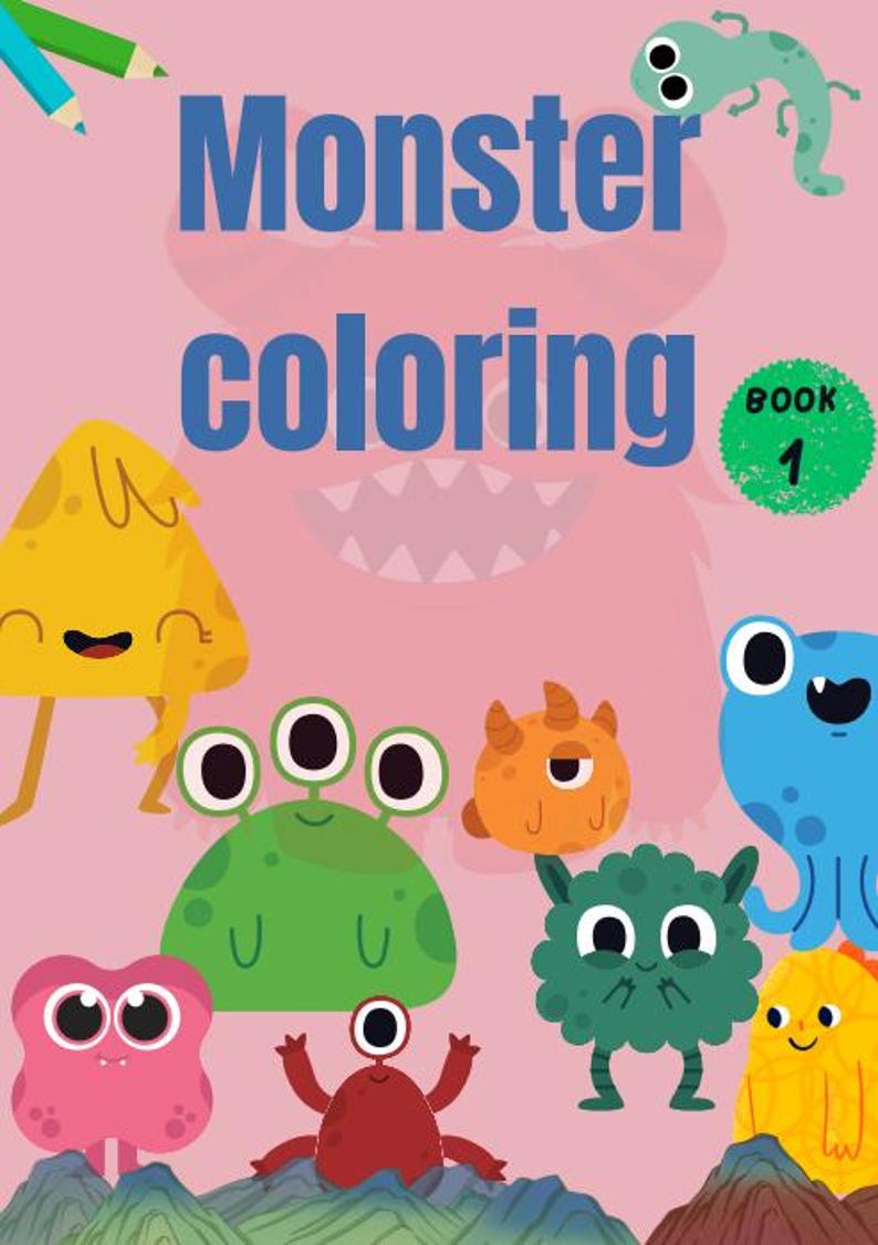 Monster Coloring Book for Kids: Adorable Creatures, Fun Designs ...
