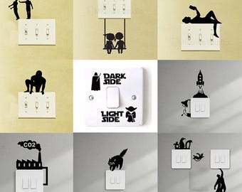 Kit de Adesivos Divertidos para Interruptores de Luz e Laptop - Decoração em Miniatura - Produto Digital